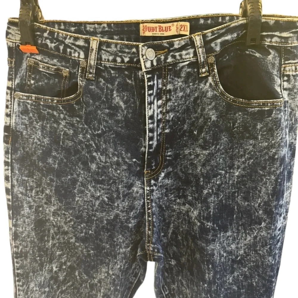 JUDY BLUE Skinny Jeans Womens 2XL‎ Stretch Acid Wash Jeans